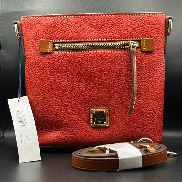 Dooney and Bourke Red Pebble Grain Small Zip Crossbody NWT - Picture 6 of 8